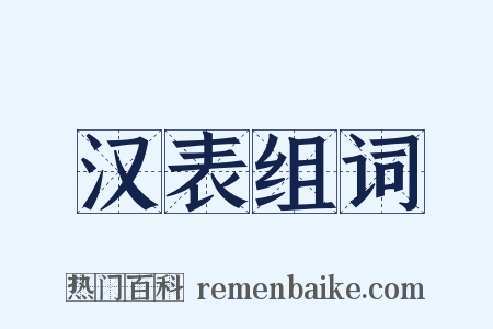 汉表组词是什么意思的图片